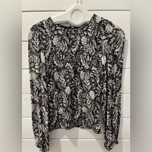 Smocked Print Blouse - Part Two (Size 34 / XS)